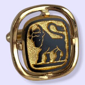 Vintage Senator Single Black Bull Cufflink